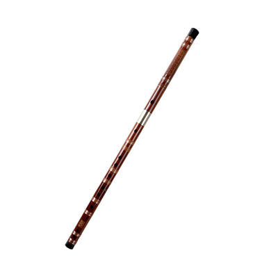 Brown Bamboo Flute Dizi Handmade Aged Bamboo Separable Traditional Chinese Instrument