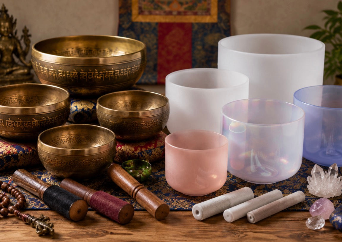 What is better crystal or metal singing bowls?