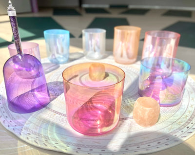 Top Quality Set of Crystal Singing Bowls for Sound Healing