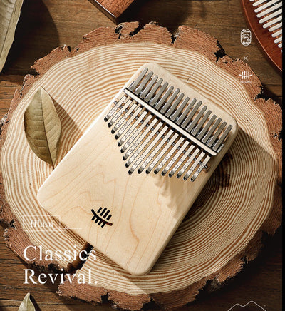 Hluru flat board classic 17 key solid kalimba thumb piano Maple Acacia Rosewood