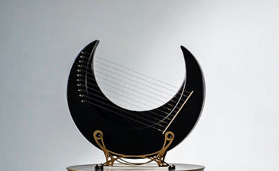 Hluru Lyre Harp Crescent Moon 8/11/15 Instrumento de cuerda Regalo para principiantes