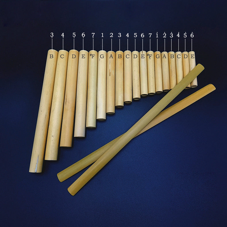 Pan Flute 18 Pipes Pan Pipe B Tone Bamboo flute instrument For Beginners