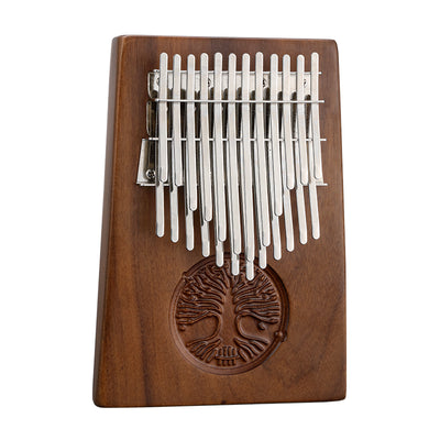 34 klawisze kalimba Hluru Tree of Life 24-klawiszowy chromatyczny Kalimba Thumb Piano Dwuwarstwowa skala półtonowa Instrument Mbira z czarnego orzecha