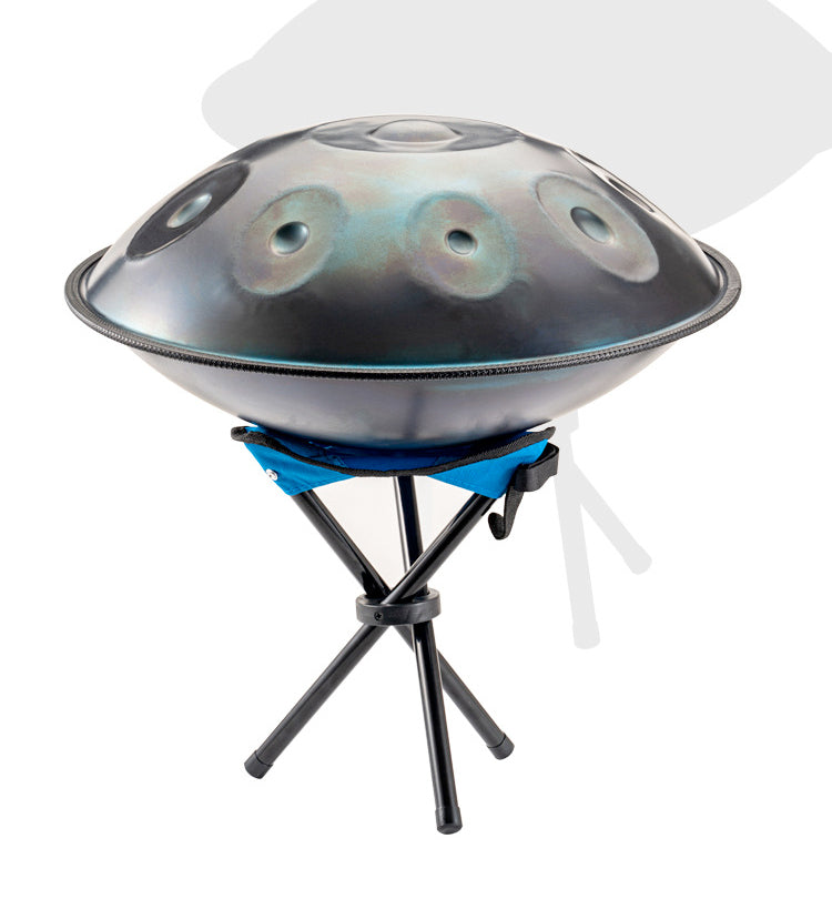 SINGOFIRE 18-Inch 9-Note Handpan Drum – D Minor Kurd, 440Hz, With Bag, Mallets, Stand (Black)