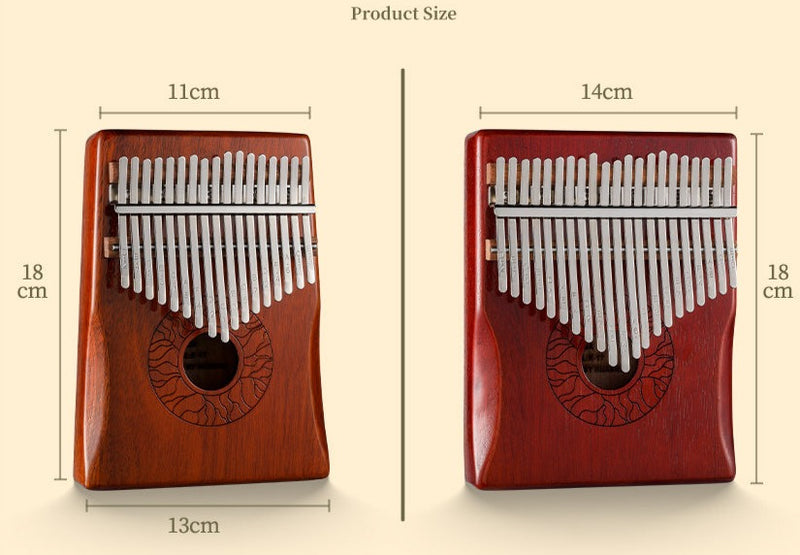 Huashu 21 Clave Hoja Kalimba Tallo Textura Caoba Acacia Madera Pulgar Piano