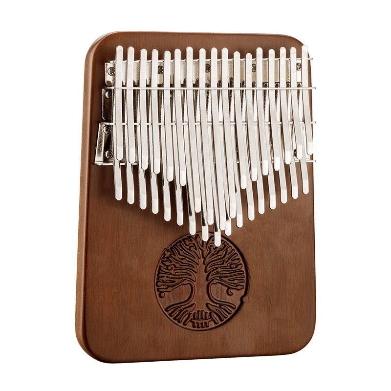 34 مفاتيح kalimba Hluru Tree of Life 24-Key Chromatic Kalimba Thumb Piano Double Layer Semitone Scale Black Walnut Mbira Instrument