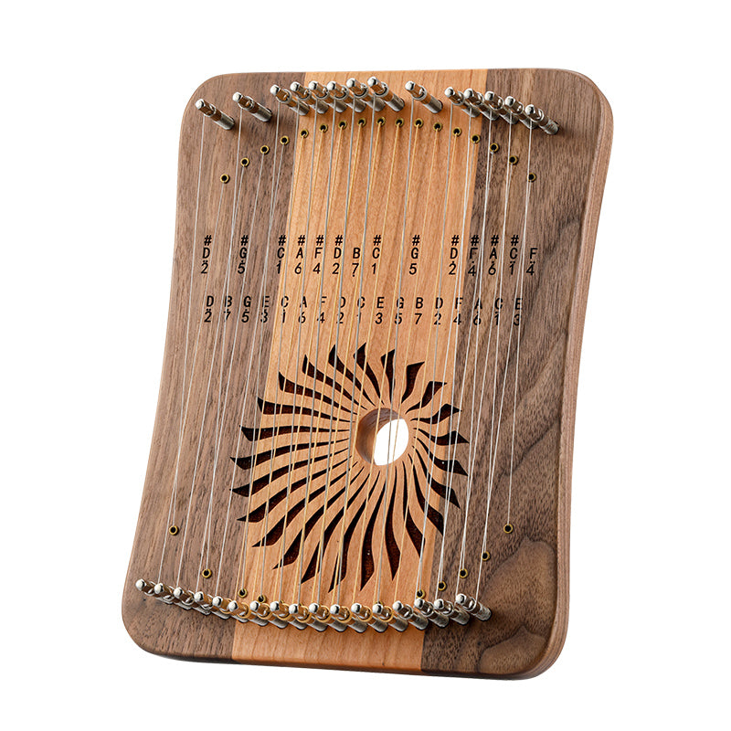 Hluru Harpika 17/31 String Finger Lyre Combine Wood Monochord Kalyre Mini Lyre Instrument