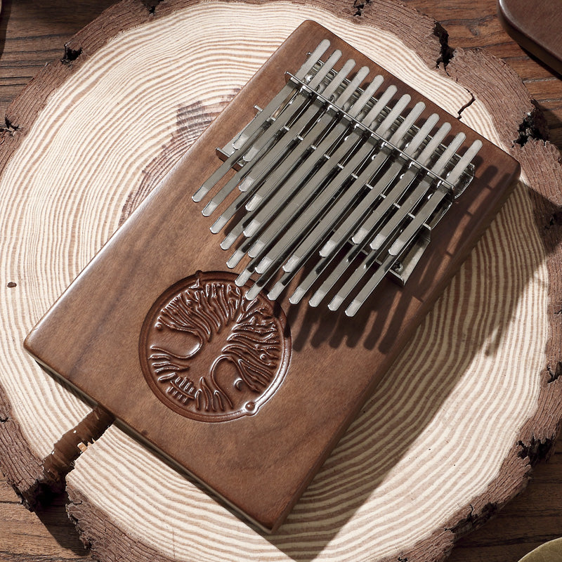 34 klawisze kalimba Hluru Tree of Life 24-klawiszowy chromatyczny Kalimba Thumb Piano Dwuwarstwowa skala półtonowa Instrument Mbira z czarnego orzecha
