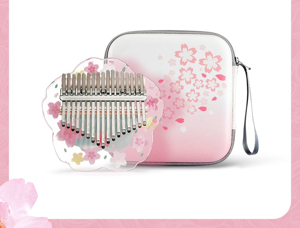 Hluru Acrylic Kalimba - Cherry Blossom Thumb Piano | Pures Music™
