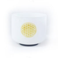 528Hz Crystal Singing Bowl Flower of Life Hand-drawn Frosted Sound Healing Bowl