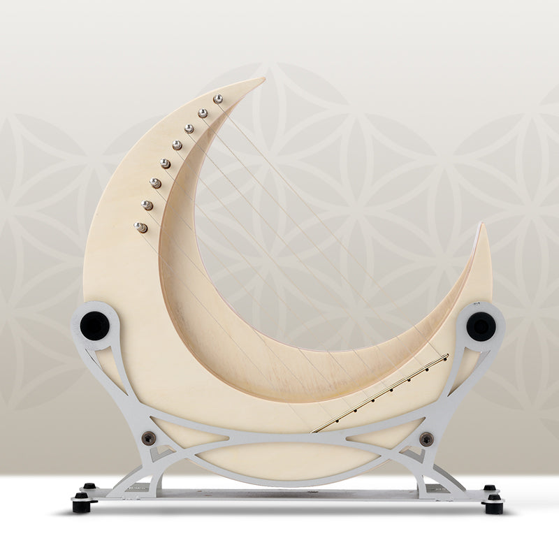 Hluru Moon Lyre Harp Luna Crescent 8/11/15 String Instrument Beginners Gift