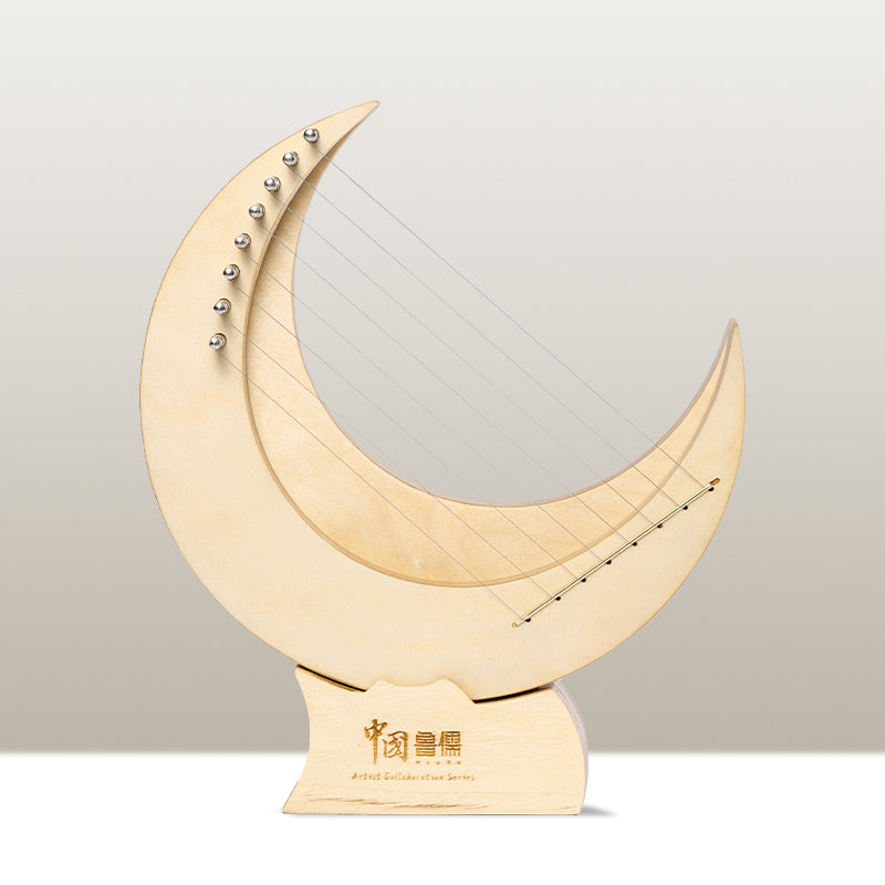 Hluru Mini Moon Lyre Harp Crescent Luna 8-string Instrument Gift ...