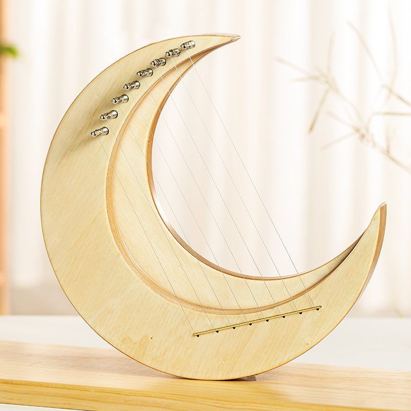 Draagbare 19-snarige Lyre Harp voor beginners, Mini Harp Mahonie Body, Stalen Snaren, Keltisch Harp Instrument (A Draagbare 19-snarige Lyre Harp voor beginners, Mini Harp Mahonie Body, Stalen Snaren, Keltisch Harp Instrument (A