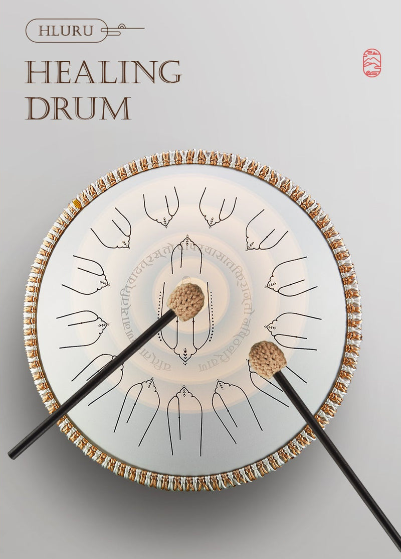 Hluru Tongue Drum for Meditation Healing Electric EQ 14" 15 Notes