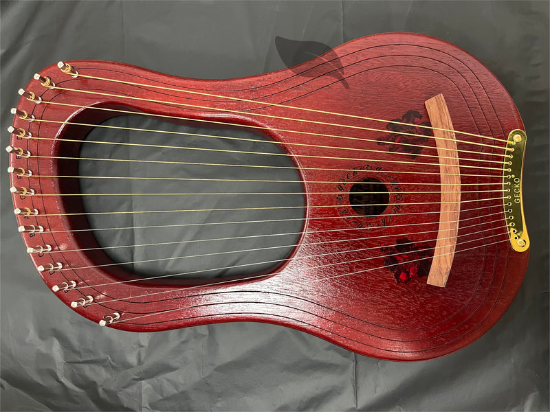 GECKO 10-15-String Lyre Harp Canada MAPLE/Mahogany Wooden