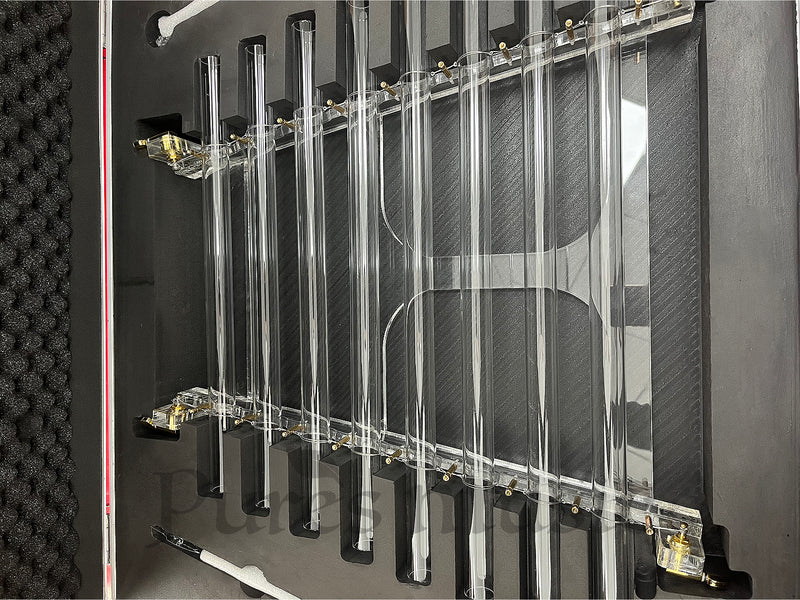 Harpe chantante en cristal clair de plusieurs tailles 440/432Hz Harpe à quartz de guérison sonore transparente