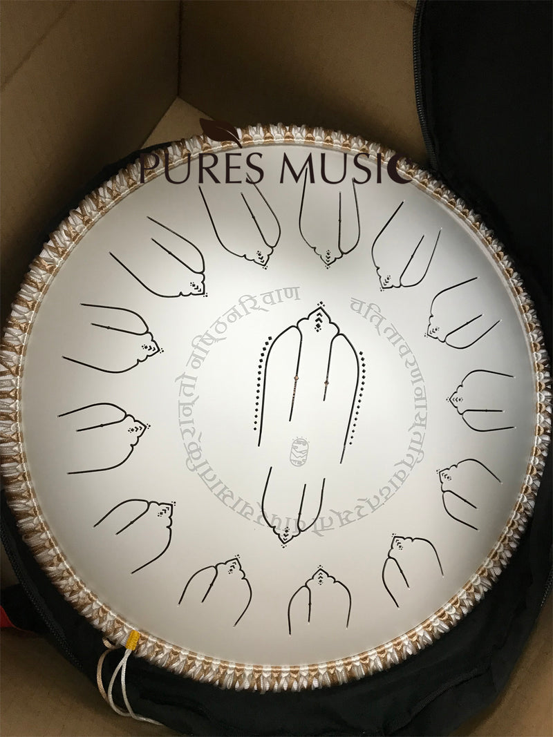 Hluru Tongue Drum for Meditation Healing Electric EQ 14" 15 Notes