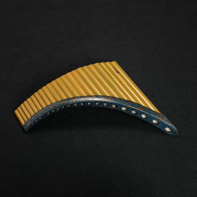 Pan Flute Panpipe Hand Painted Expert Level Art Panpipes Folk Instrument Collectible Pipe Flute