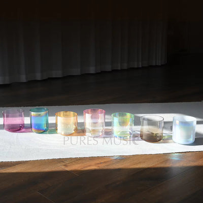 Alchemy Singing Bowl Set Crystal Chakra Multi-Color Set for Sound Healing