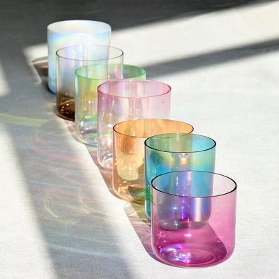 Alchemy Singing Bowl Set Crystal Chakra Multi-Color Set for Sound Healing