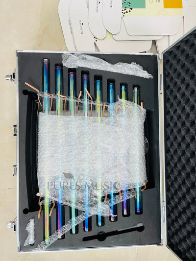 Quartz Crystal Singing Harp for Sound Healing Meditation Colorful