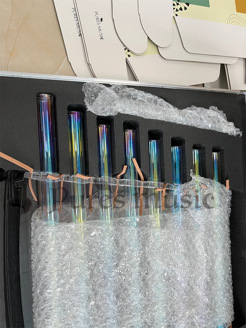 Quartz Crystal Singing Harp for Sound Healing Meditation Colorful