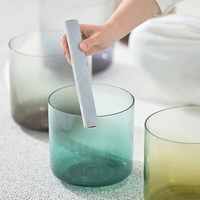 Alchemy Chakra Crystal Singing Bowl Set Clear Gradient Color