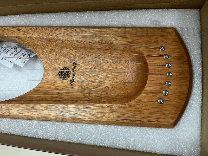 Hluru Mini Lyre Harp 7-string "Light on earth" Instrument Gift for Beginners