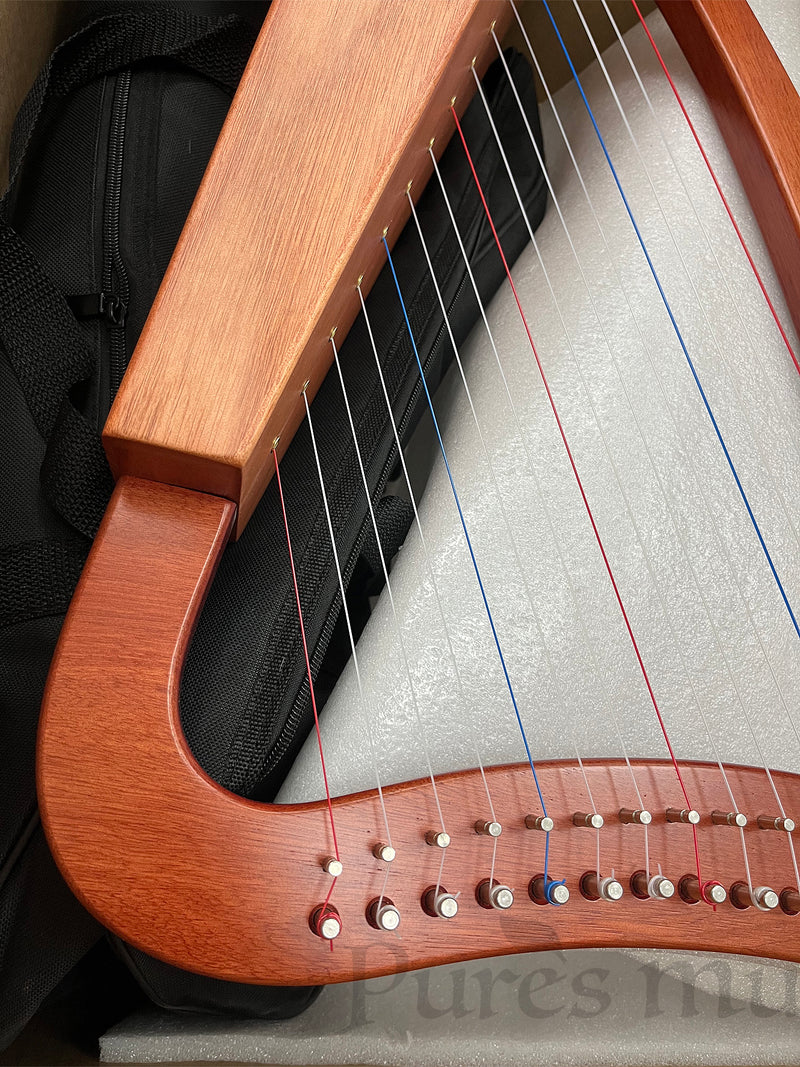 Gaelic String Instruments Walter.t 15-String Harp - Beginner Portable Lap-held | Pures Music™