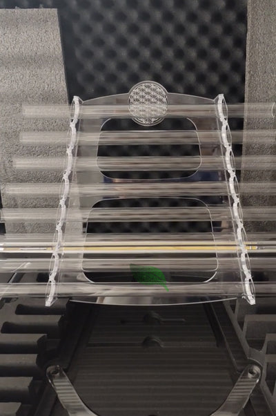 (Big/Small Size) Clear Crystal Singing Harp Transparent Sound Healing Quartz Harp