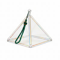 Clear Aura Quartz Crystal Singing Pyramid - Iridescent Rainbow Sound Healing