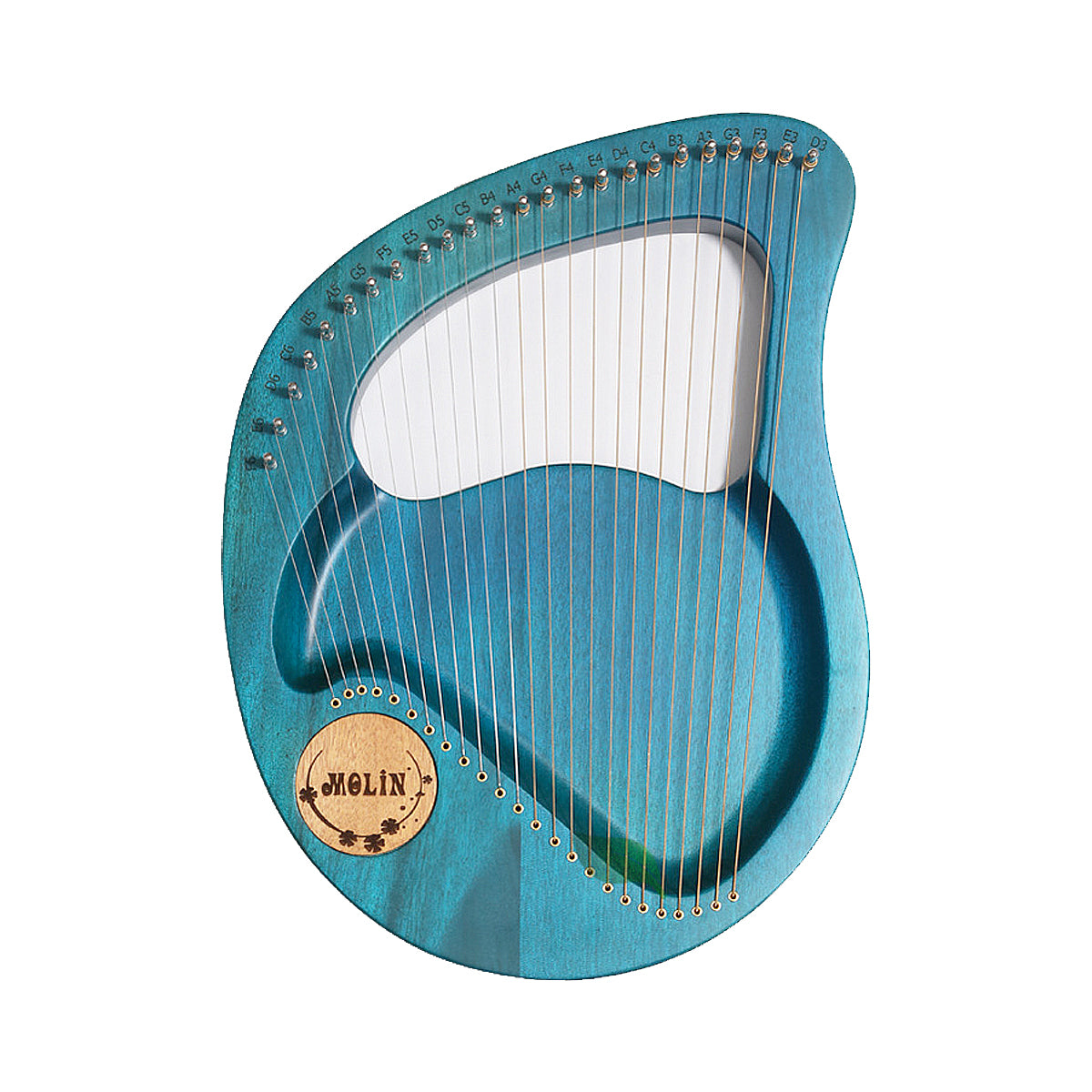 Molin 24-String Lyre Harp Classic Celtic Lap Harp | Pures Music™