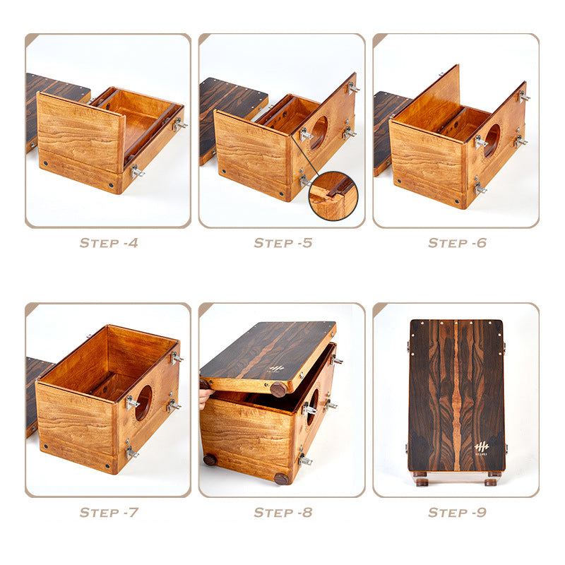 Hluru Cajon Drum Multifunctional Professional Portable & Foldable