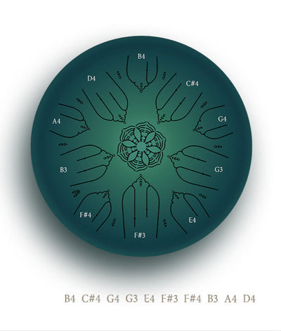 Hluru Tongue Drum 432Hz Electric 12" 10 Notes for Sound Healing