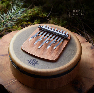 Hluru Kalimba Healing Thumb Piano 9-Key Genuine Leather