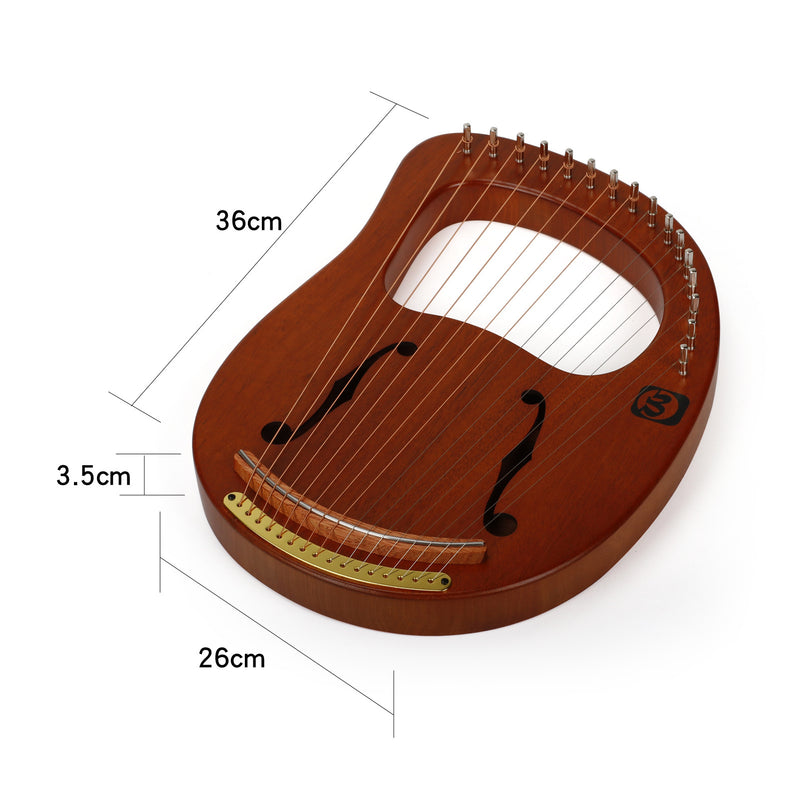 Walter Lyre Harp Premium 16-string Box Lyre Mahogany Stringed Instrume ...