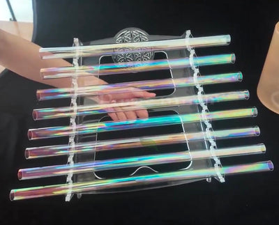 Quartz Crystal Singing Harp for Sound Healing Meditation Colorful