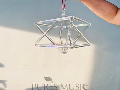 Colorful Crystal Merkaba Instrument for Healing and Meditation