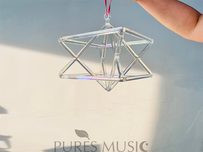 Colorful Crystal Merkaba Instrument for Healing and Meditation