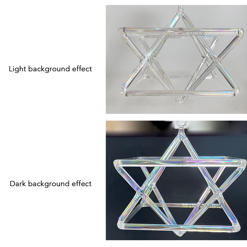Colorful Crystal Merkaba Instrument for Healing and Meditation