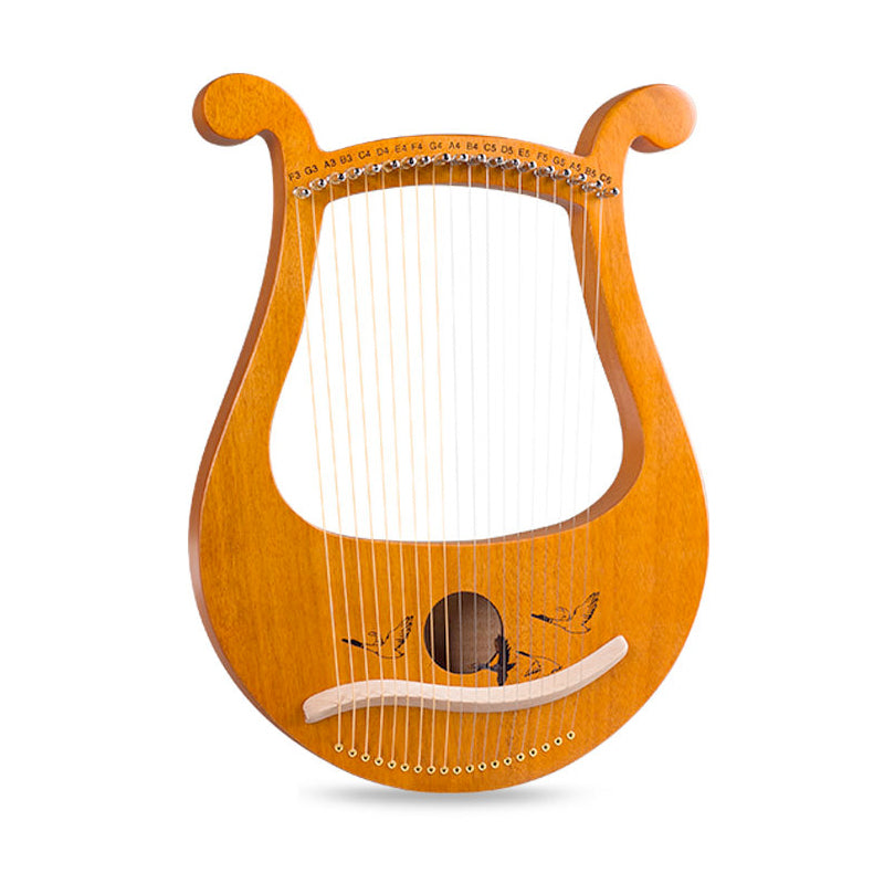 ナチュラルウッド ハープ 19 String Lyre Portable Wooden Harp for Beginners | Pures Music™