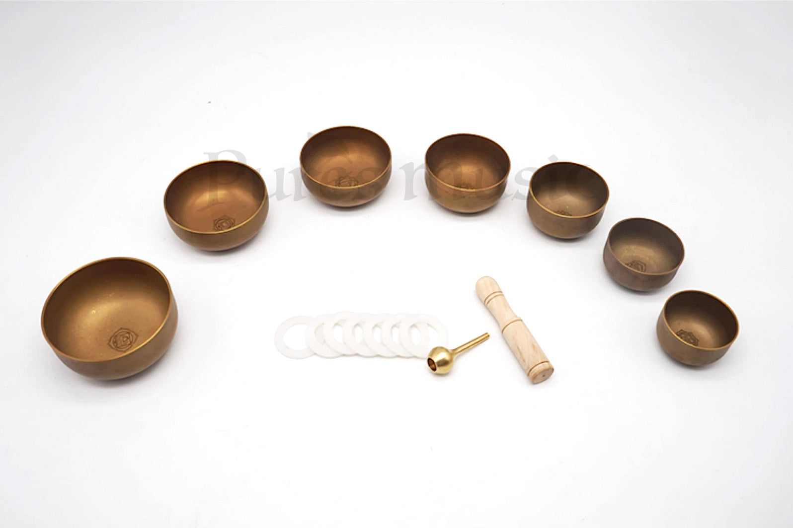 Mini Tibetan Singing Bowl Set Chakra Meditation Sound Bowls | Pures Music