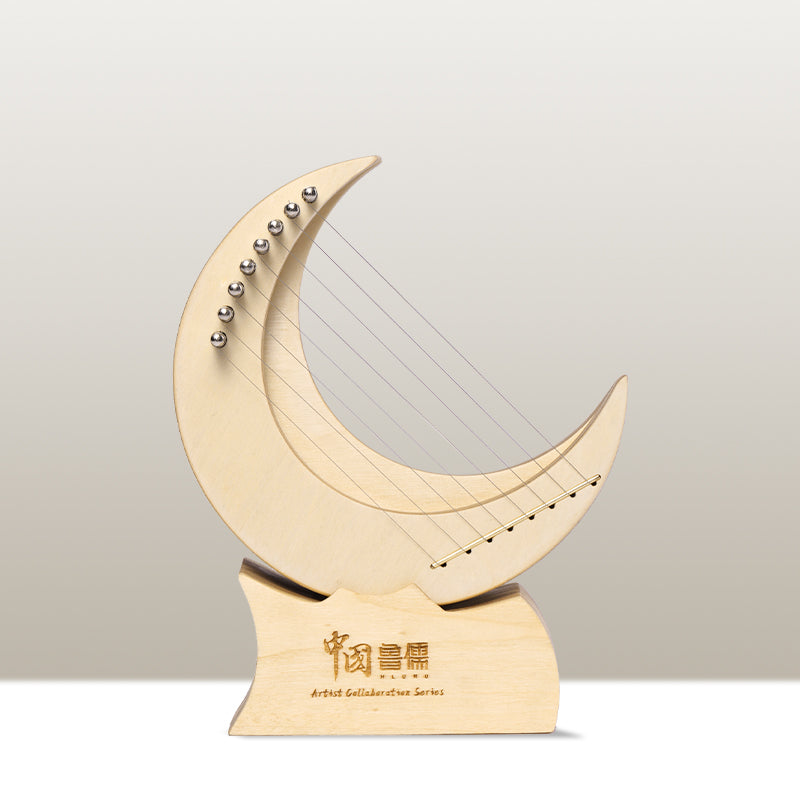 Hluru Mini Moon Lyre Harp Crescent Luna 8-string Instrument Gift ...