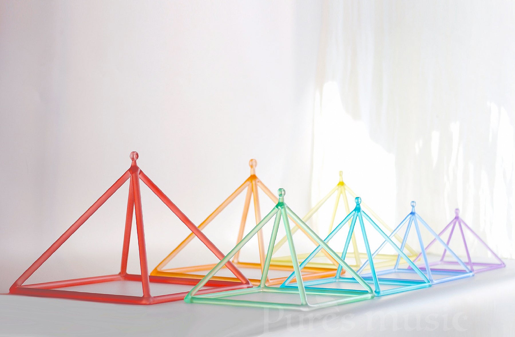 Crystal Singing Pyramid Set 3
