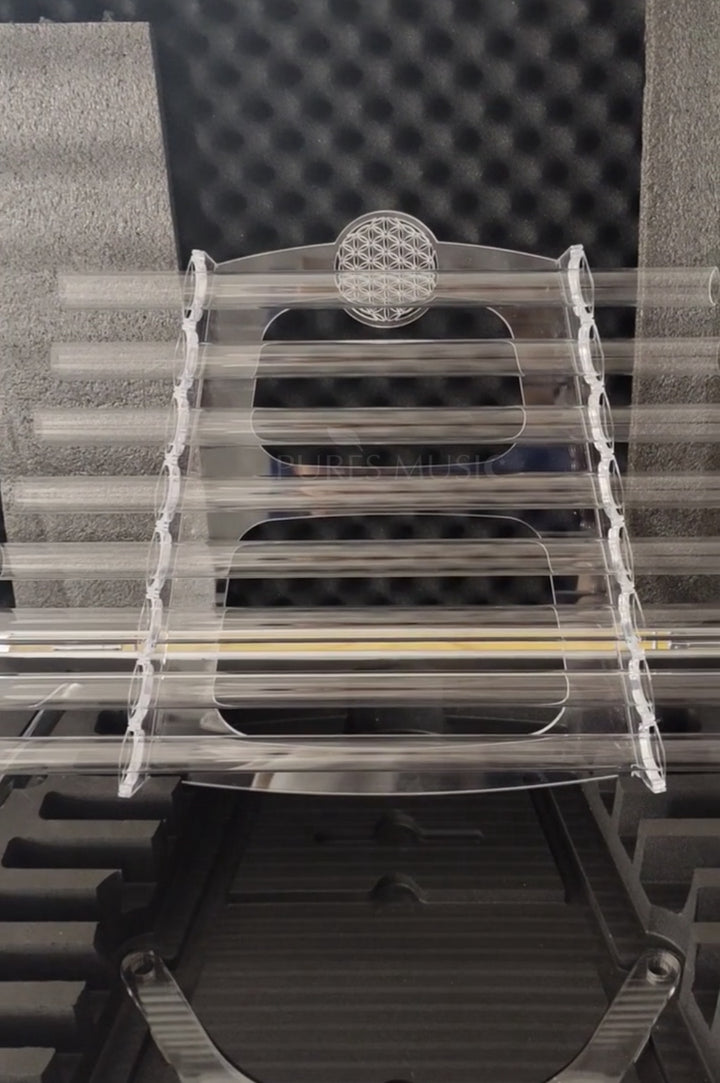 複数のサイズのクリアクリスタル歌うハープ 440/432Hz 透明なサウンド