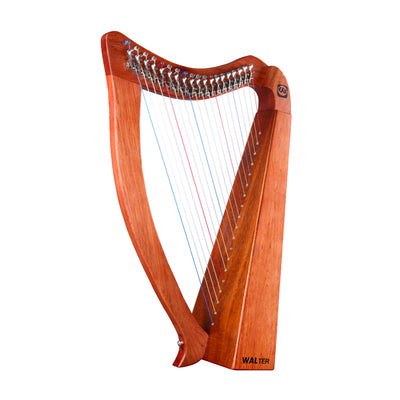 Walter.t 19-String With Levers Irish Celtic Lyre Harp Semitone Key Lyre Instrument