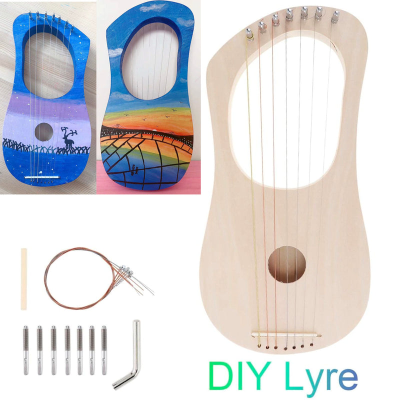 Kit de arpa de lira DIY a la venta, instrumento de lira de pintura hecho a mano para niños principiantes