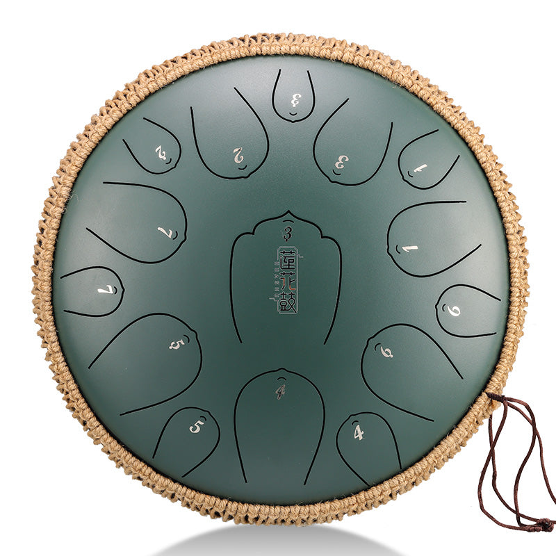 Hluru Huashu Upgrade D Key 15 notes 14 inches Lotus Carbon tongue drum