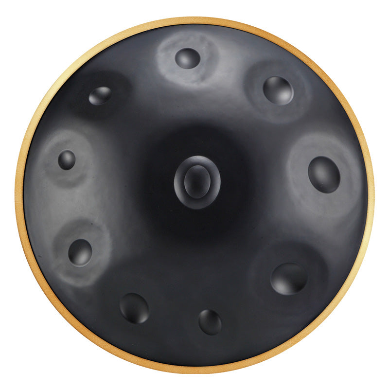 Hluru actualizado 9/10 notas tono Handpan D Minor 22 pulgadas tambor colgante 440Hz STL/tambor de mano de acero de nitruración