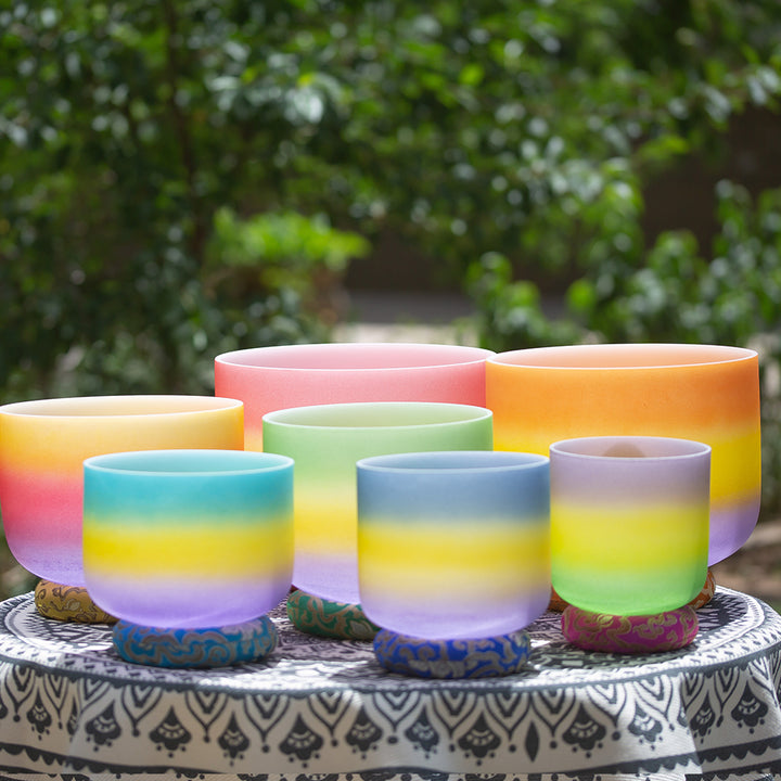 440/432Hz クリスタルシンギングボウルセット 7 7 チャクラ